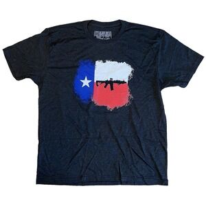 BRCC XL X-Large Black Rifle Coffee Company Shirt Mens Crew Neck Flag Gun Graphic